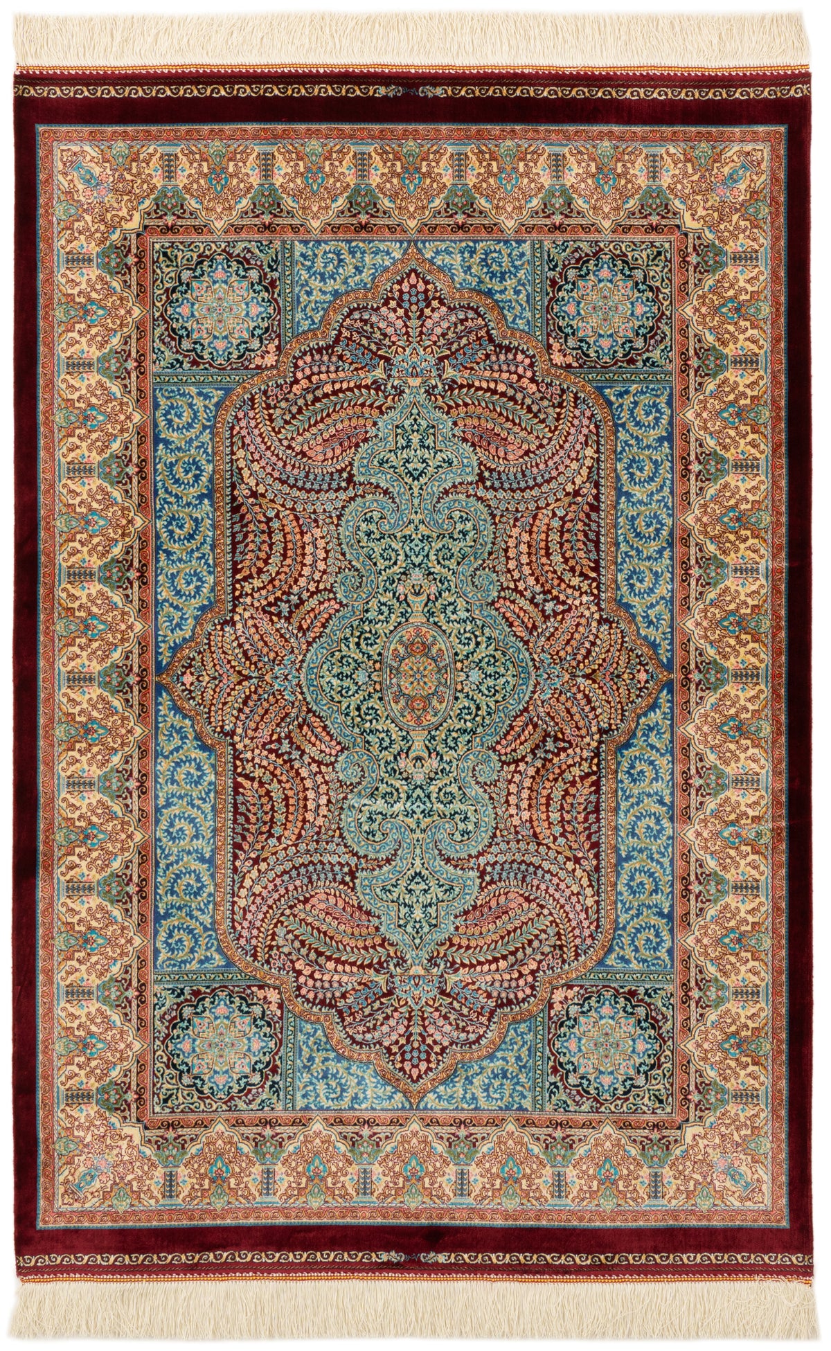 Rechteck Teppich Ghom Design in Rot von Hadorn™ - Lifestyle Image