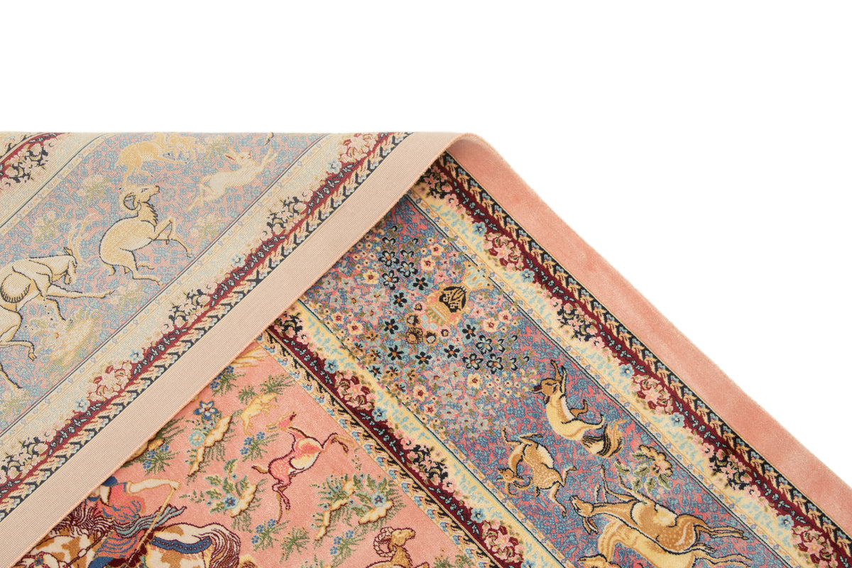 Rechteck Teppich Ghom Design in Rosa von Hadorn™ - Lifestyle Image