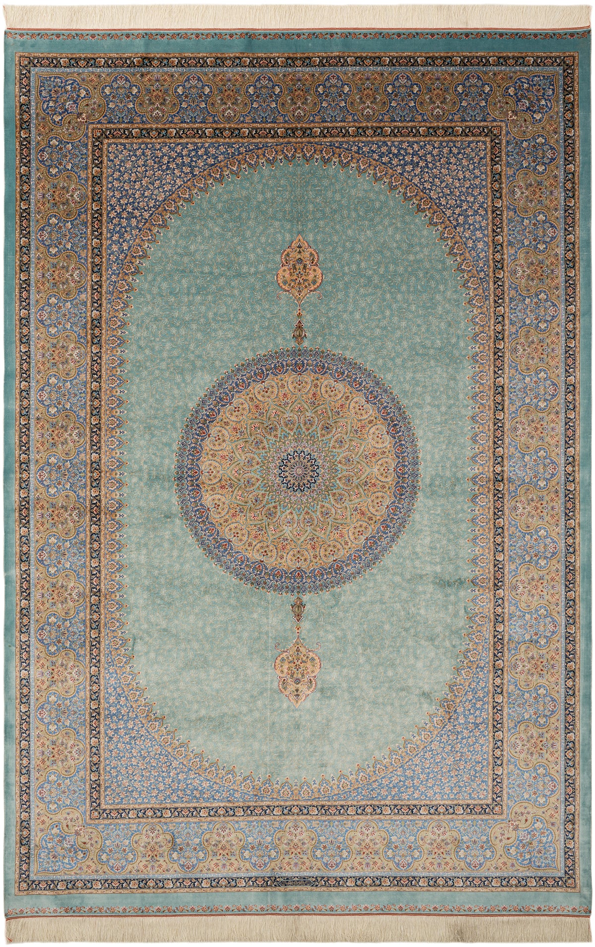 Rechteck Teppich Ghom Design in Blau von Hadorn™ - Lifestyle Image