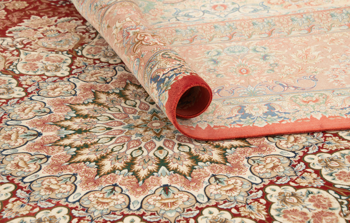Rechteck Teppich Ghom Design in Orange von Hadorn™ - Lifestyle Image