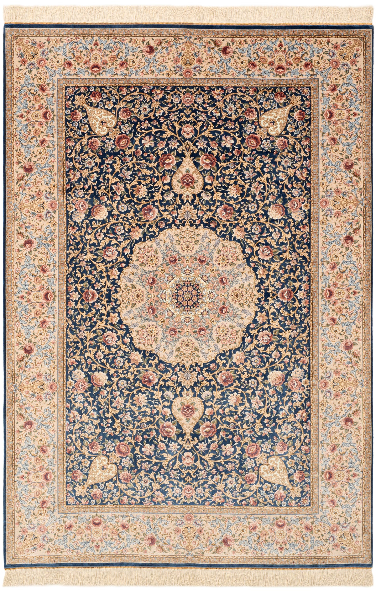 Rechteck Teppich Ghom Design in Blau von Hadorn™ - Lifestyle Image