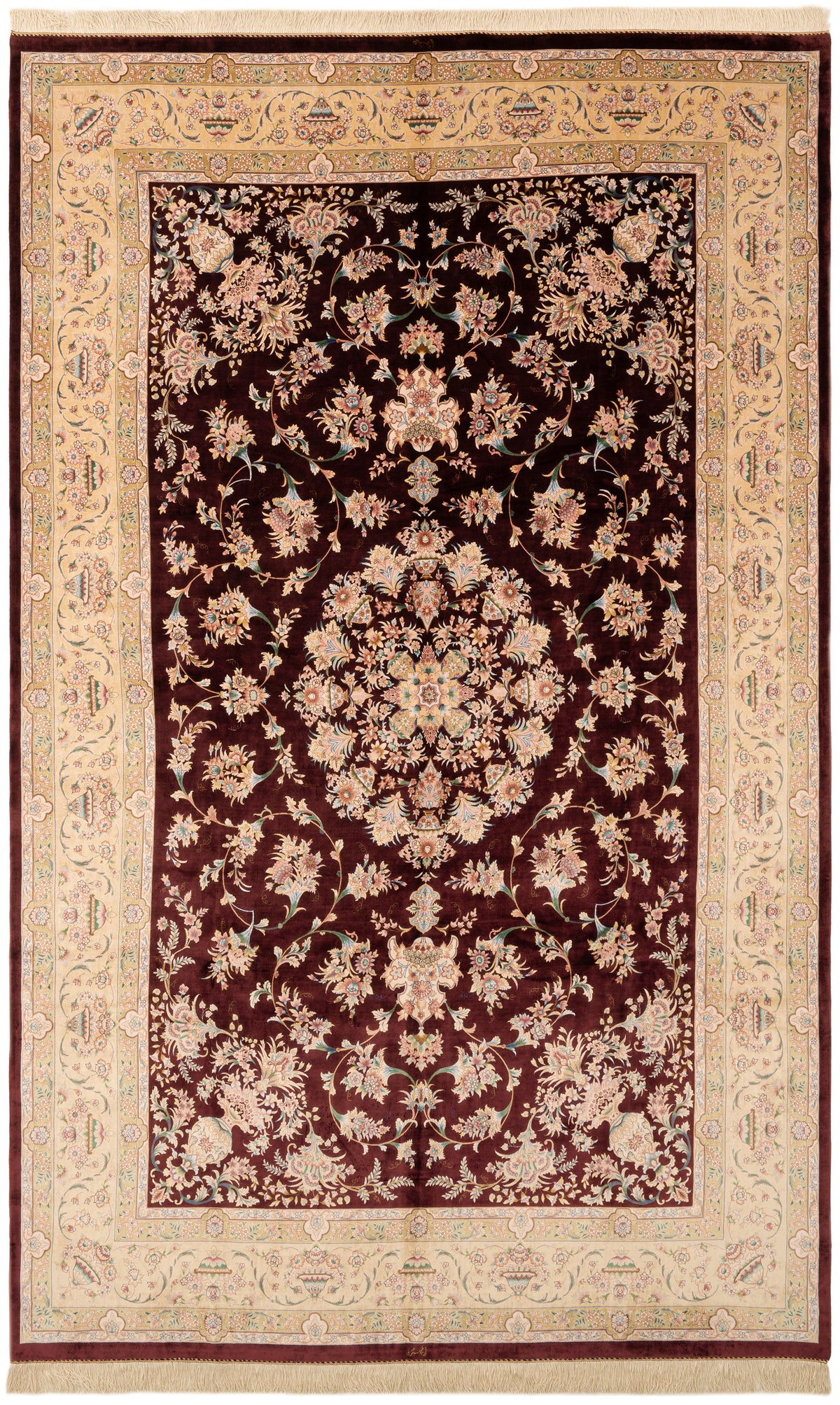 Rechteck Teppich Ghom Design in Burgund von Hadorn™ - Lifestyle Image