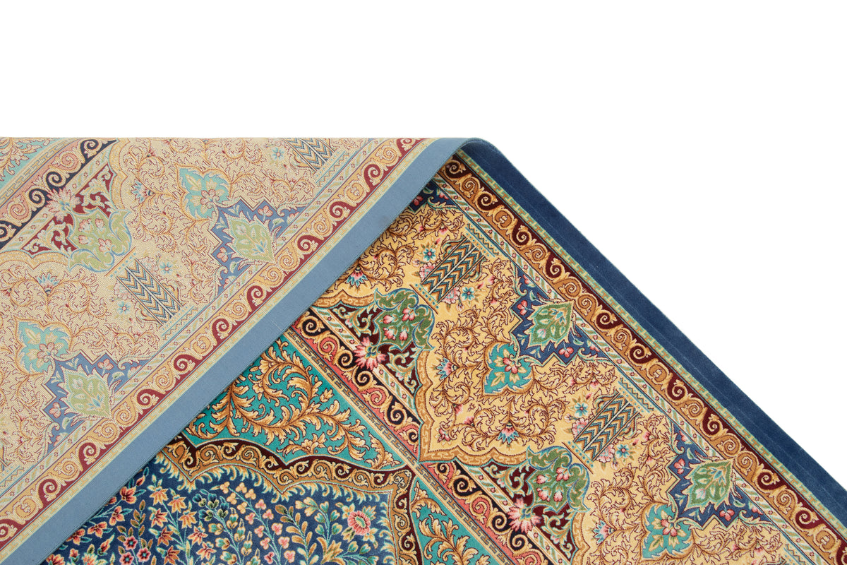 Rechteck Teppich Ghom Design in Blau von Hadorn™ - Lifestyle Image
