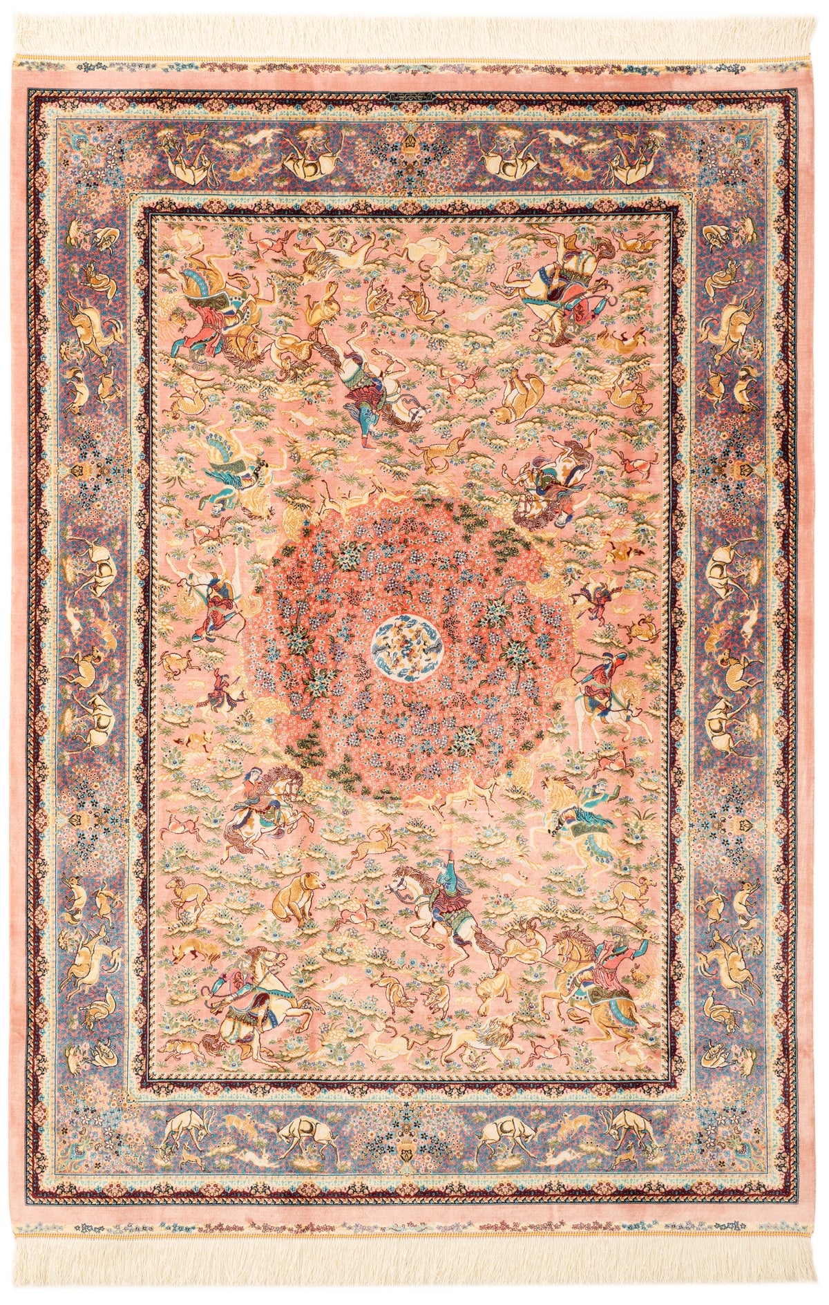 Rechteck Teppich Ghom Design in Rosa von Hadorn™ - Lifestyle Image