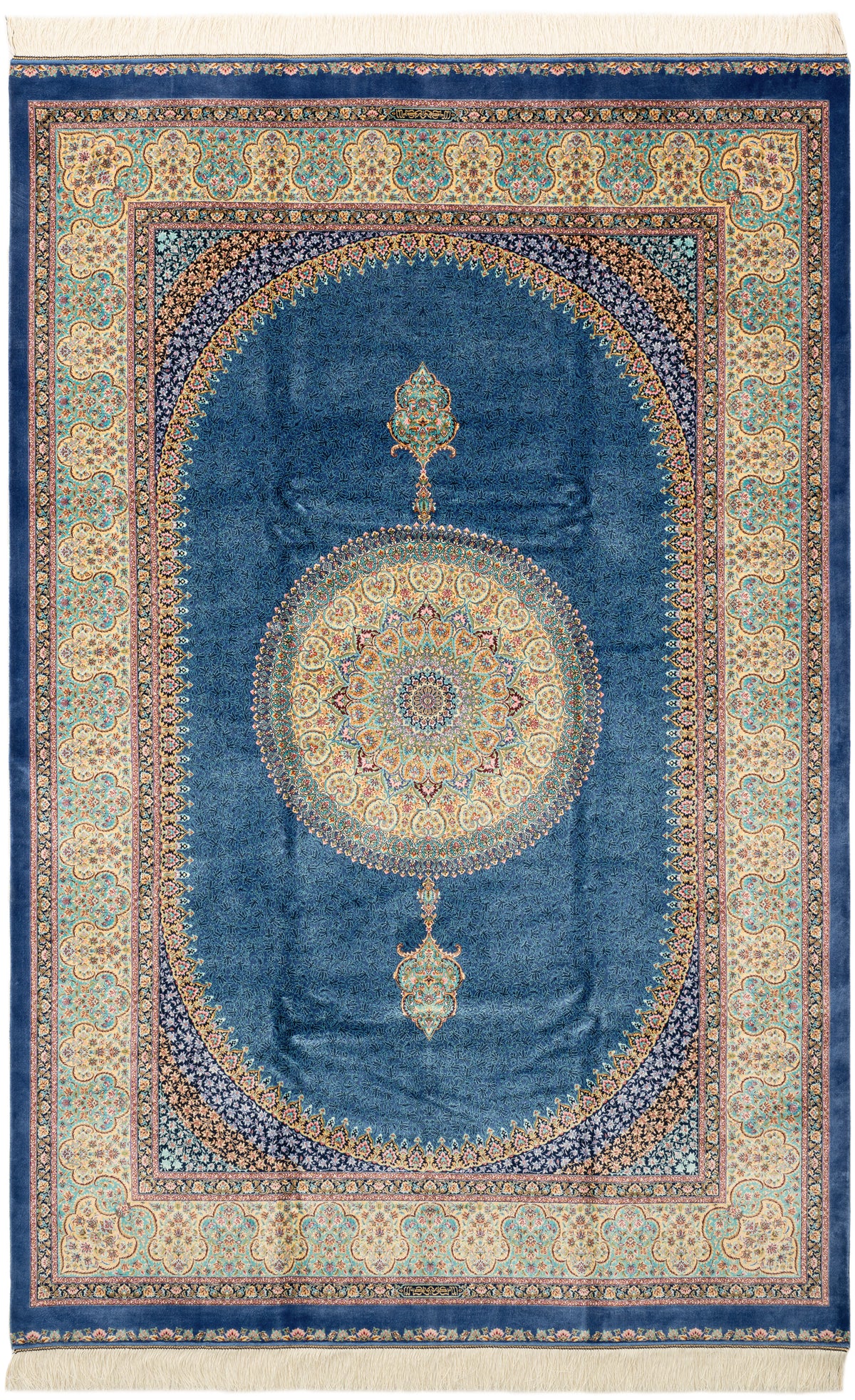 Rechteck Teppich Ghom Design in Blau von Hadorn™ - Lifestyle Image