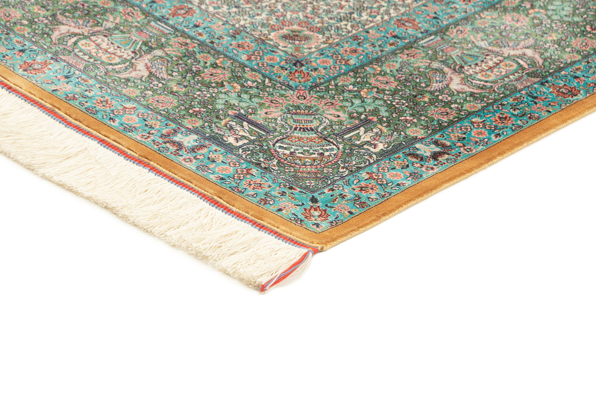 Rechteck Teppich Ghom Design in Grün von Hadorn™ - Lifestyle Image