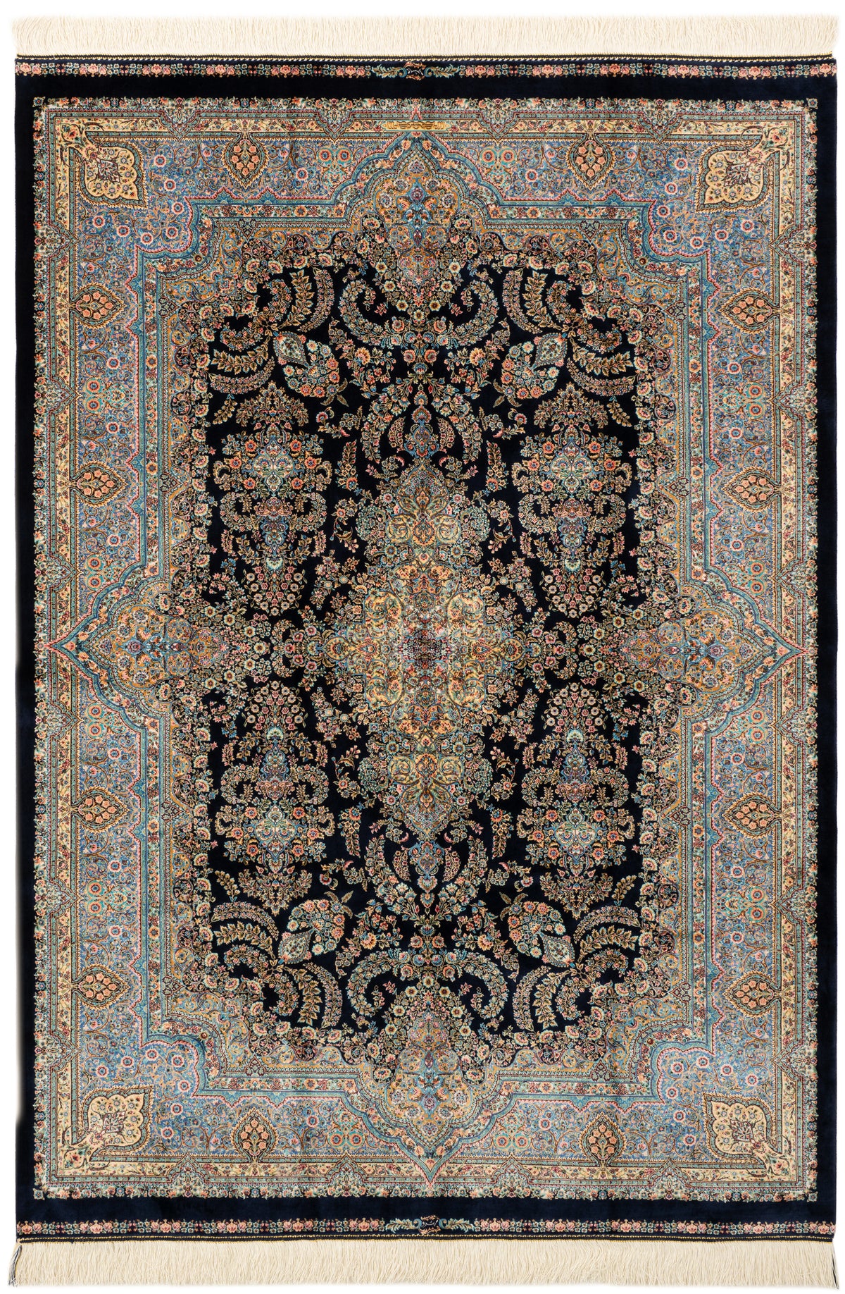 Rechteck Teppich Ghom Design in Schwarz  von Hadorn™ - Lifestyle Image