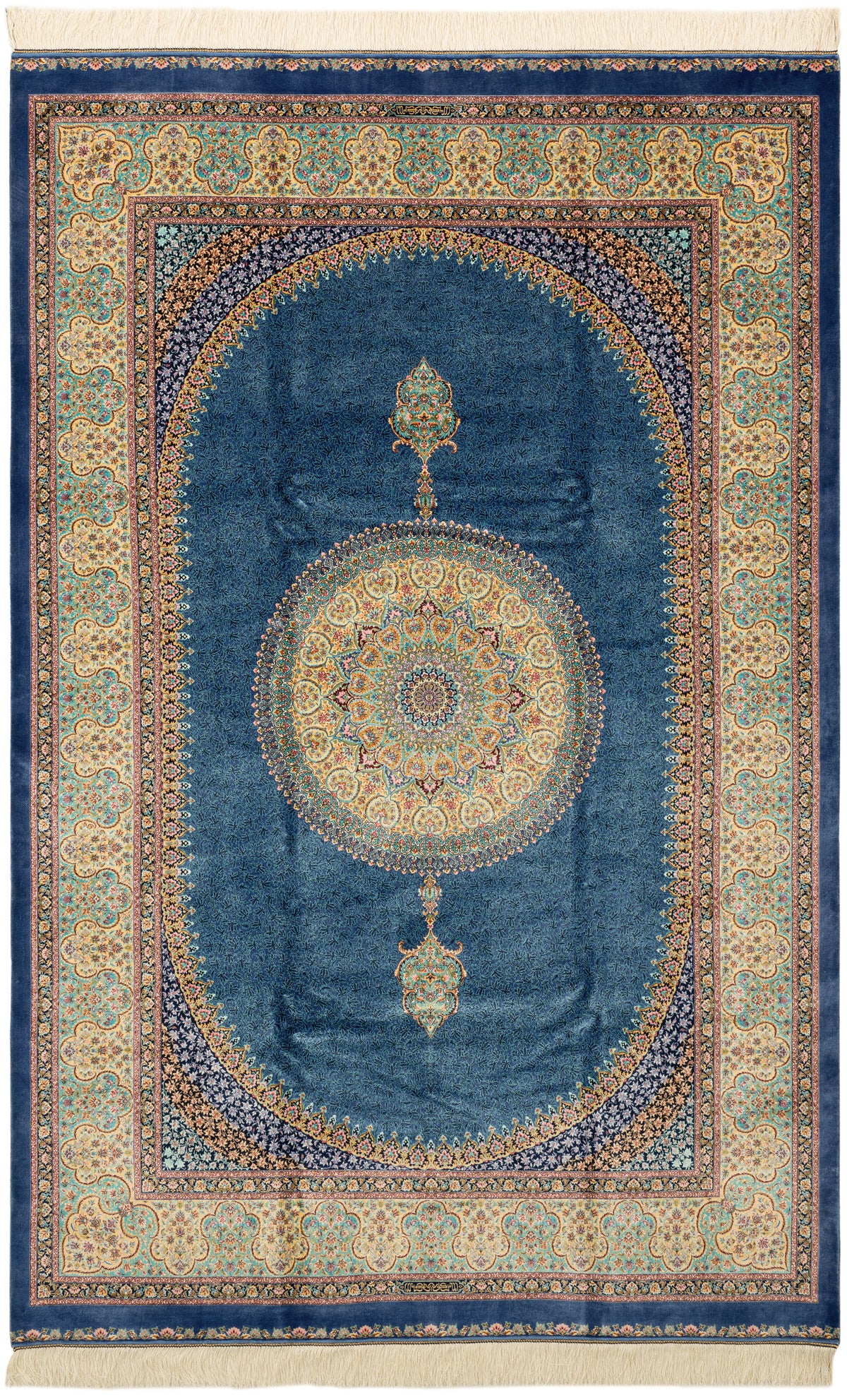 Rechteck Teppich Ghom Design in Blau von Hadorn™ - Lifestyle Image