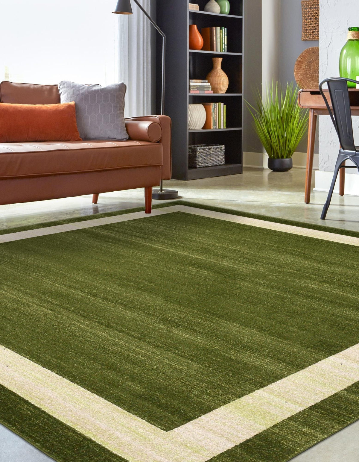 Quadratisch Teppich Loft in Grün von Hadorn™ - Lifestyle Image