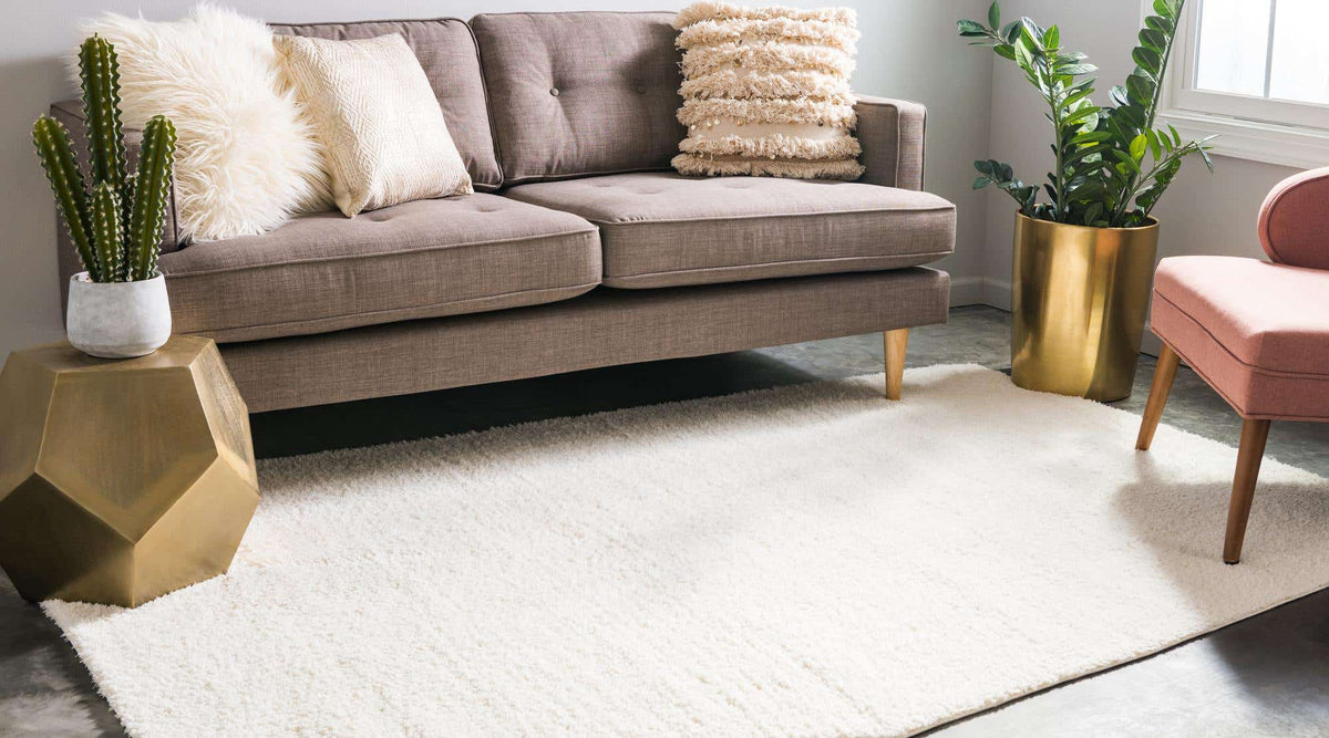 Quadratisch Teppich Luzern in Weiss von Hadorn™ - Lifestyle Image