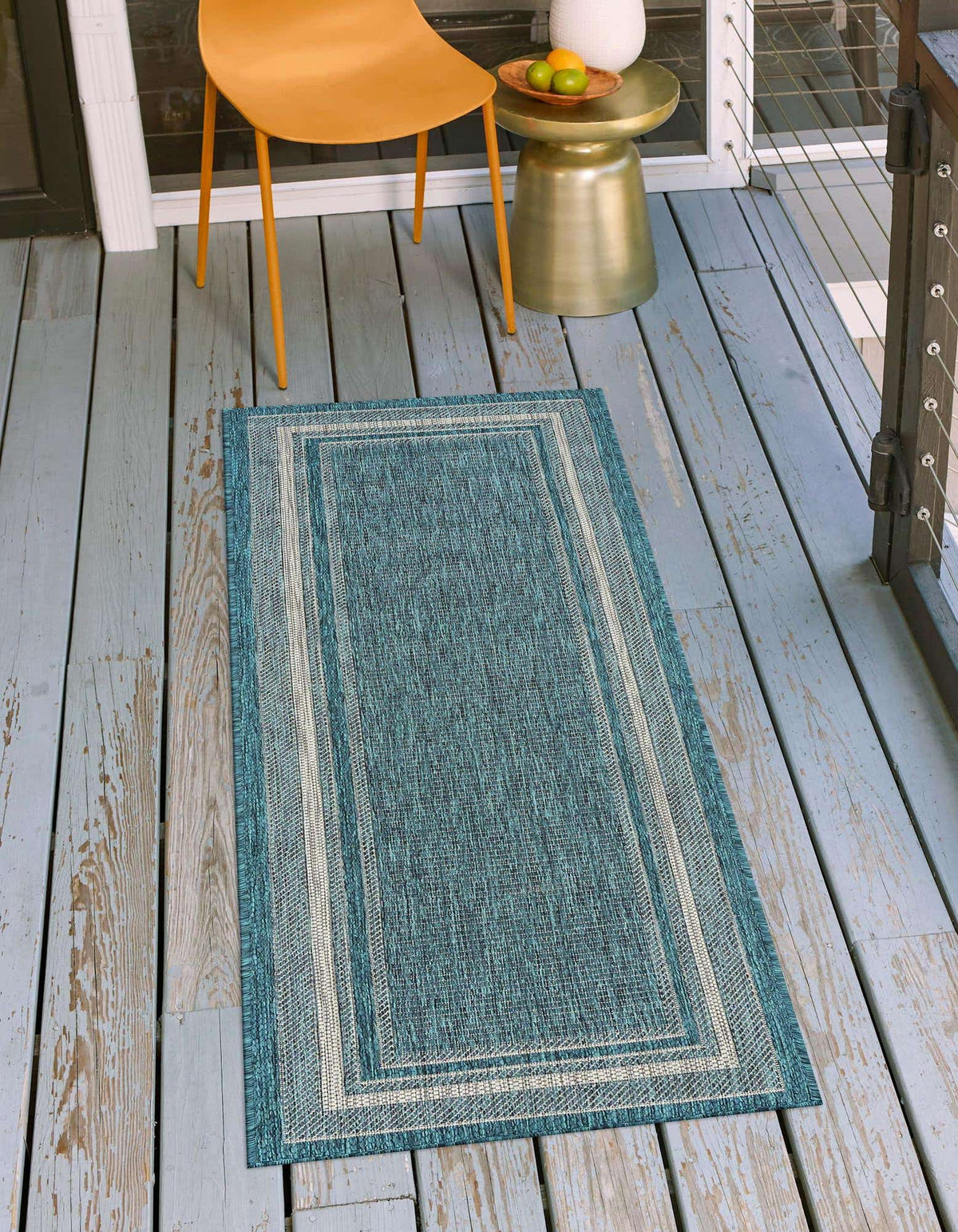 Läufer Outdoor Teppich Tulum Outdoor in Blaugrün von Hadorn™ - Lifestyle Image