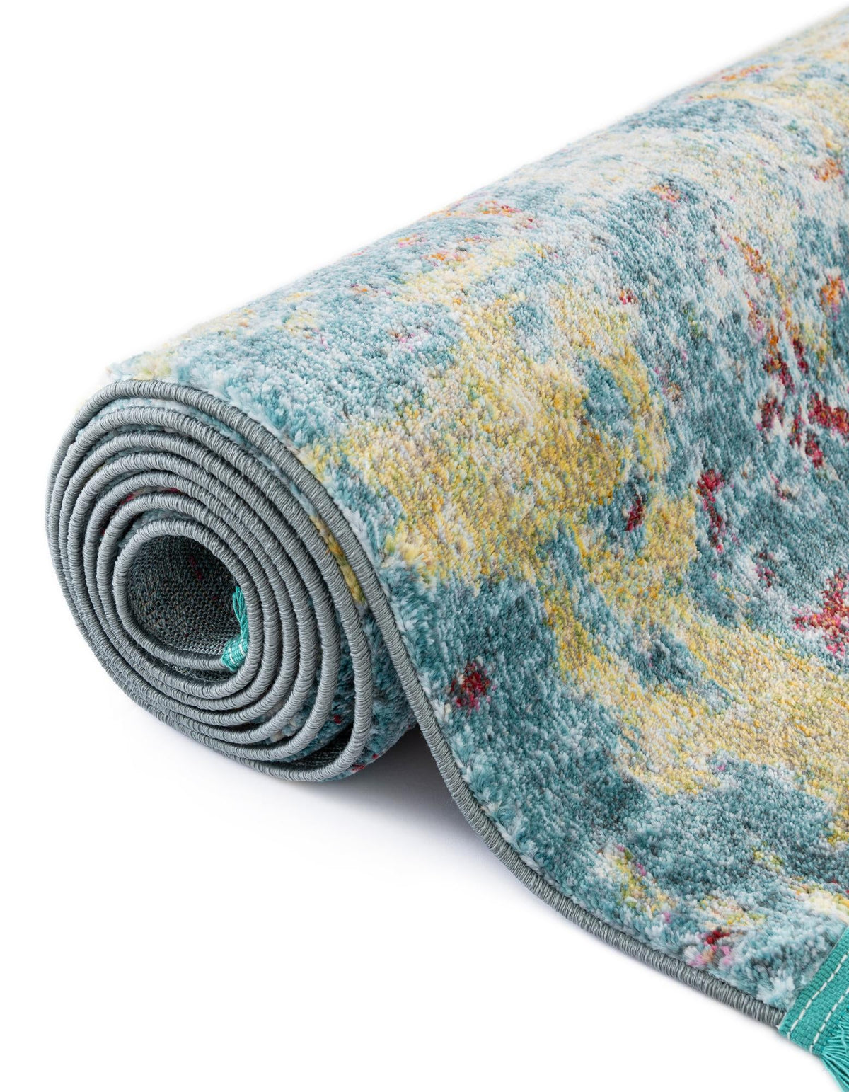 Rund Teppich Havana in Blau von Hadorn™ - Lifestyle Image