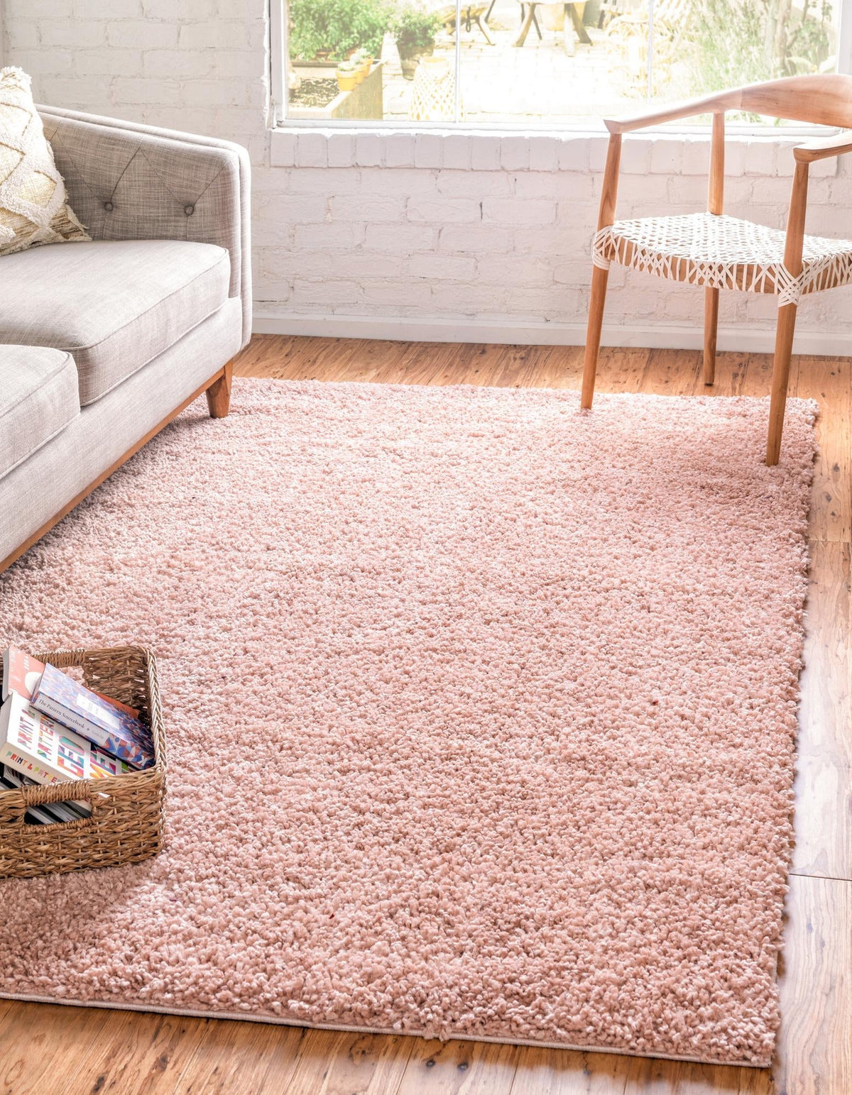 Rechteck Hochflorteppich Zermatt Shag in Rosa von Hadorn™ - Lifestyle Image