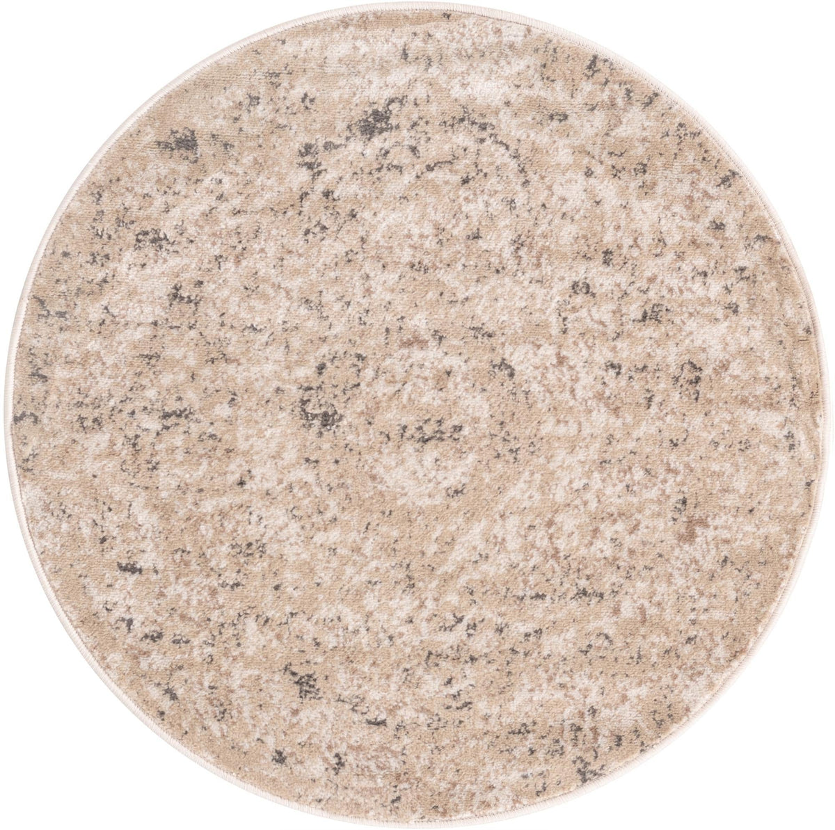 Rund Teppich Oregon in Beige von Hadorn™ - Lifestyle Image