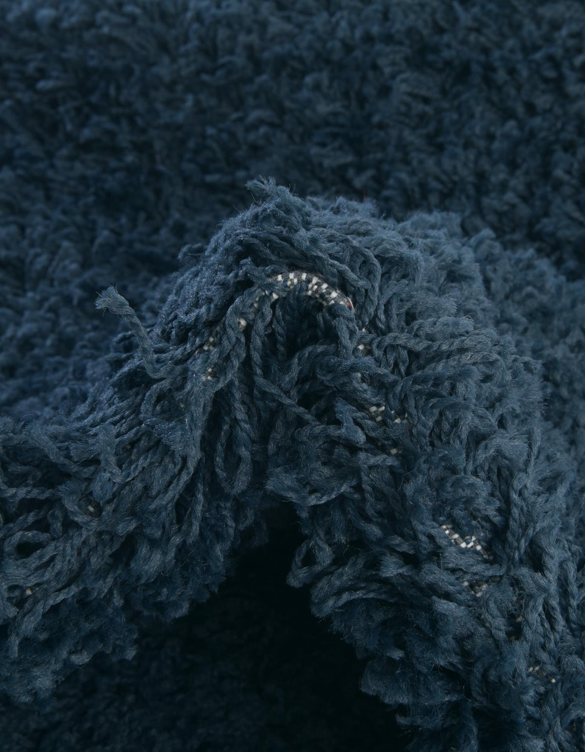 Quadratisch Hochflorteppich Solid Shag in Blau von Hadorn™ - Lifestyle Image