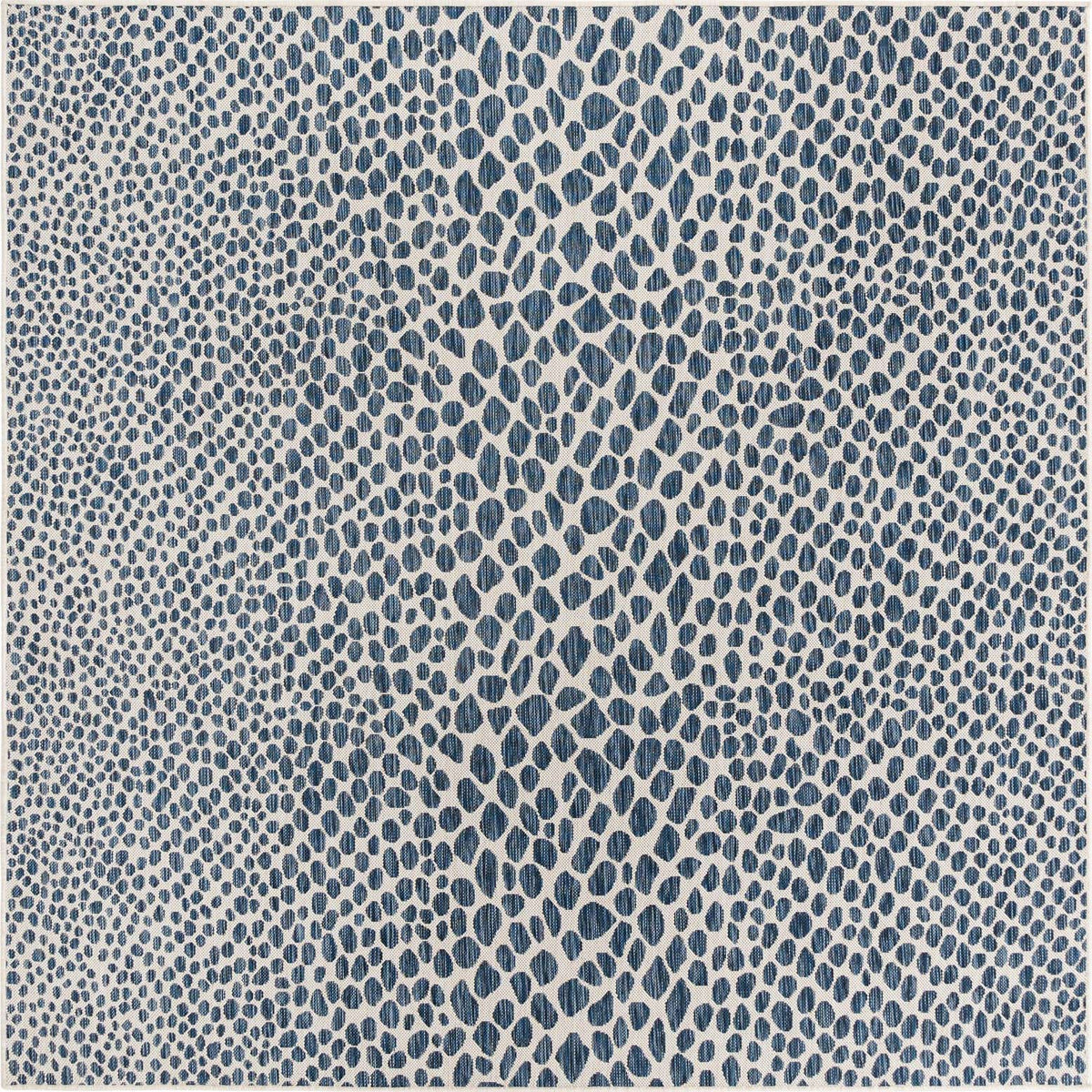 Quadratisch Outdoor Teppich Tulum Outdoor in Blau von Hadorn™ - Lifestyle Image