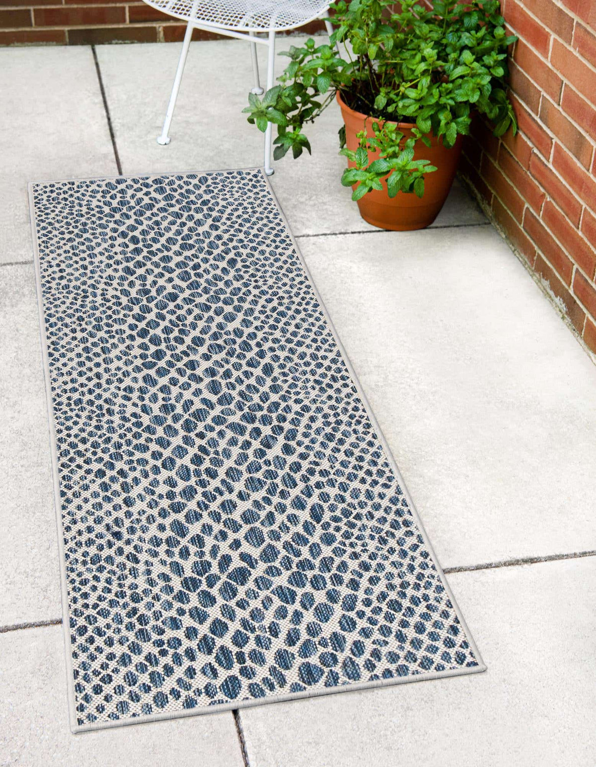 Läufer Outdoor Teppich Tulum Outdoor in Blau von Hadorn™ - Lifestyle Image