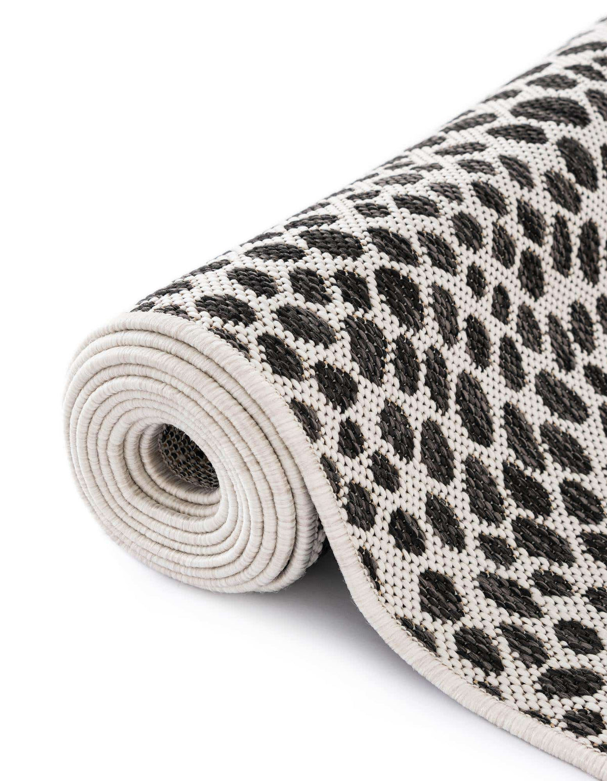 Quadratisch Outdoor Teppich Tulum Outdoor in Schwarz von Hadorn™ - Lifestyle Image