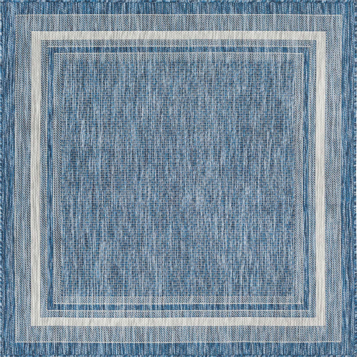 Quadratisch Outdoor Teppich Tulum Outdoor in Blau von Hadorn™ - Lifestyle Image