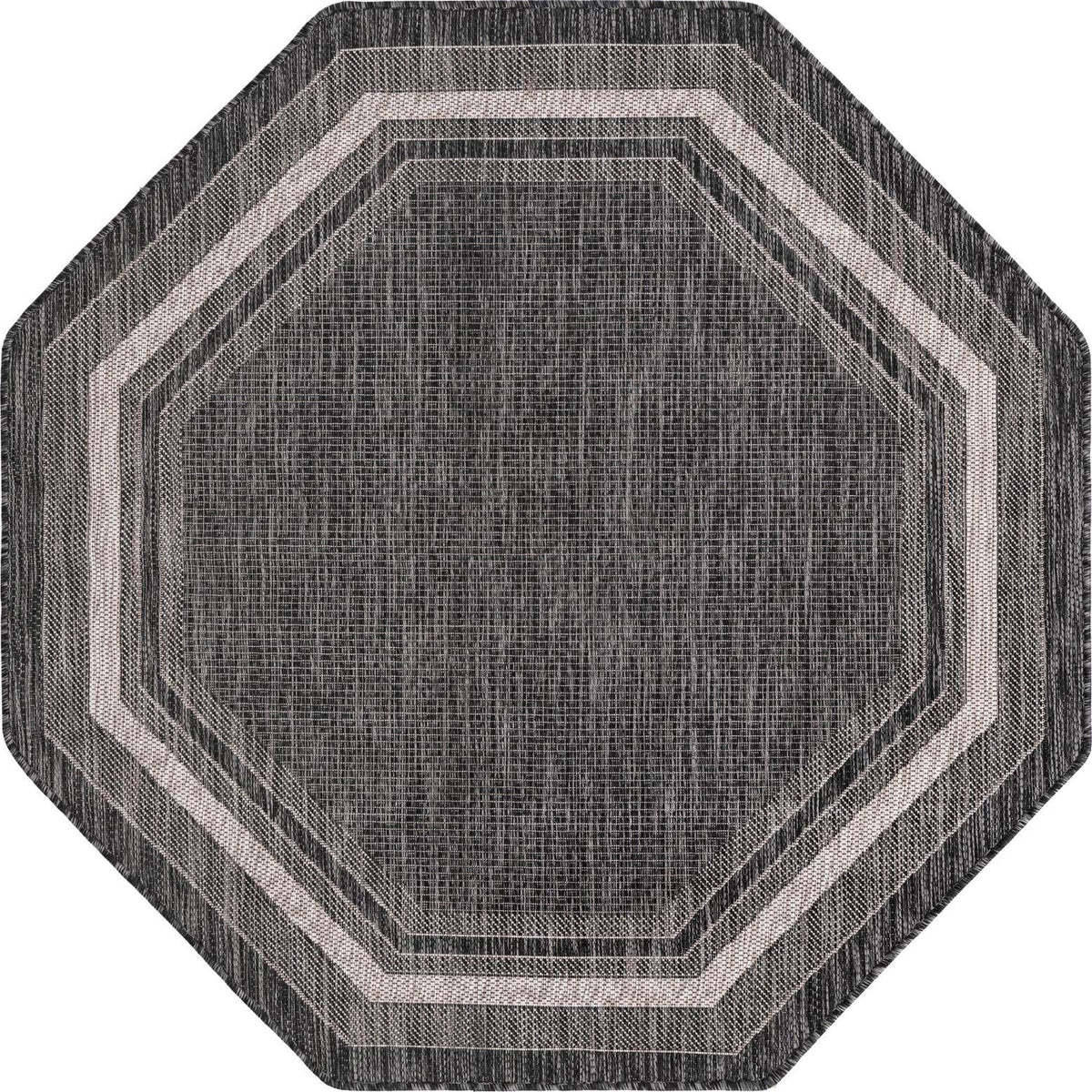 Achteck Outdoor Teppich Tulum Outdoor in Schwarz von Hadorn™ - Lifestyle Image