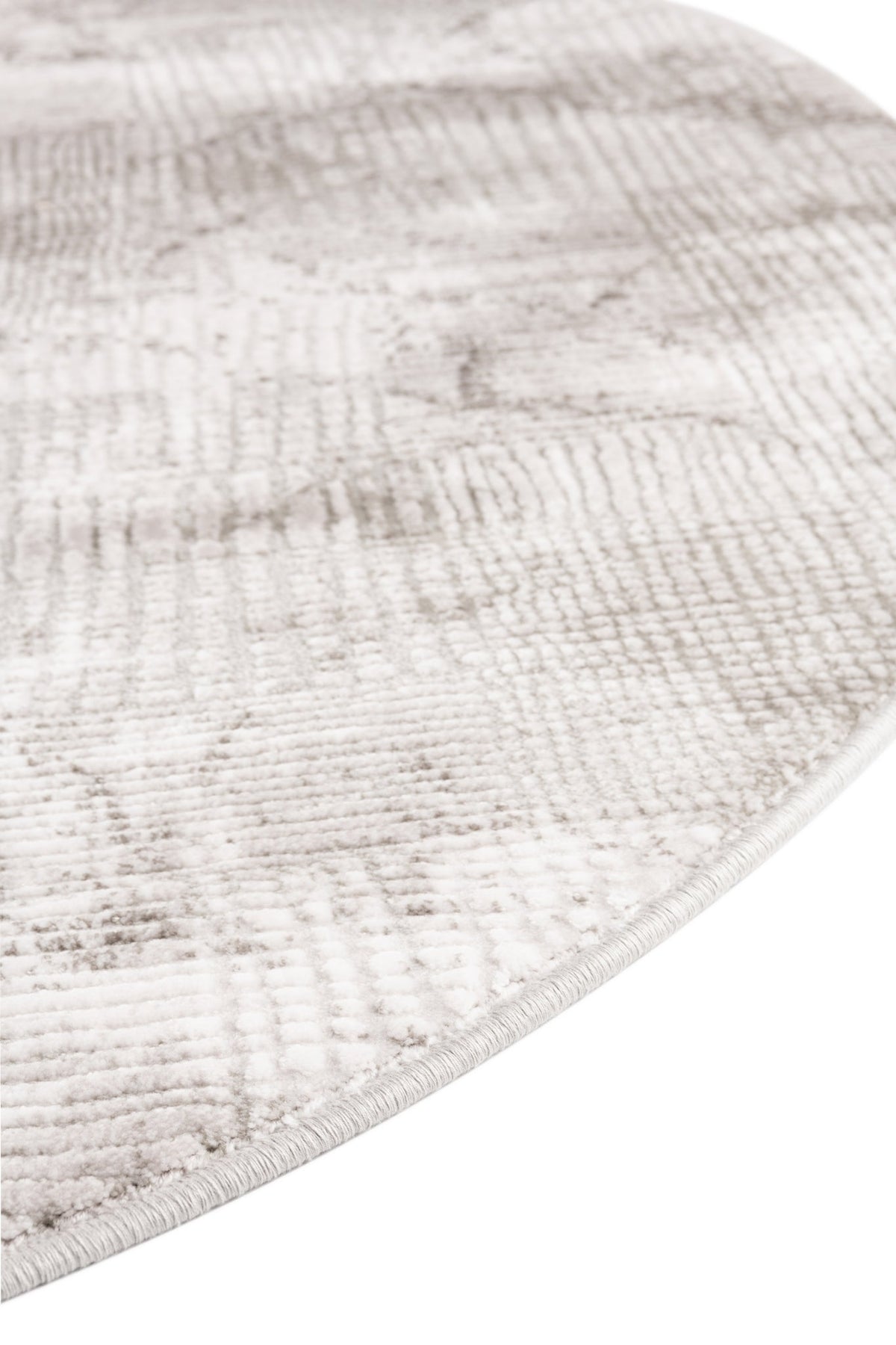 Rund Teppich Davos Flawless in Grau von Hadorn™ - Lifestyle Image