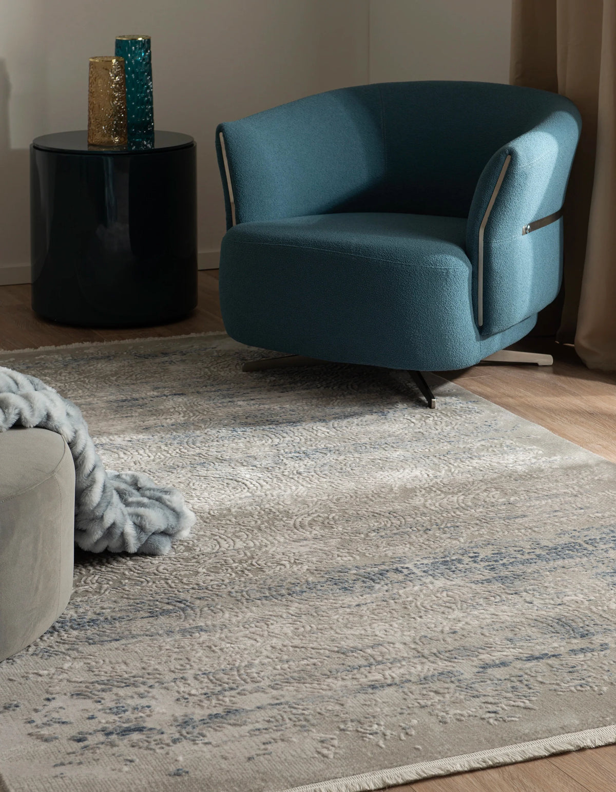 Läufer Teppich Davos Charme in Blau von Hadorn™ - Lifestyle Image