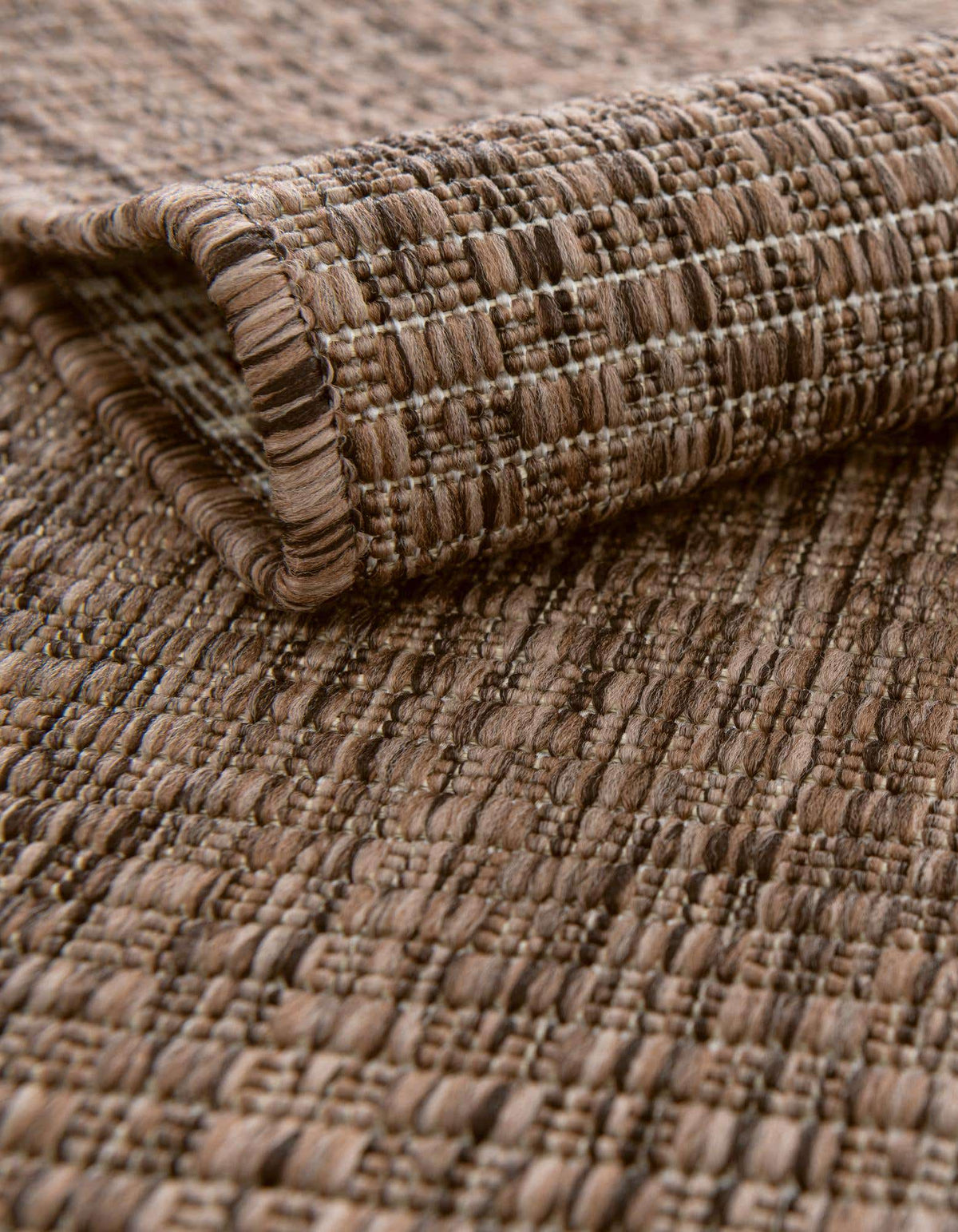 Rund Outdoor Teppich Tulum Outdoor in Hellbraun von Hadorn™ - Lifestyle Image