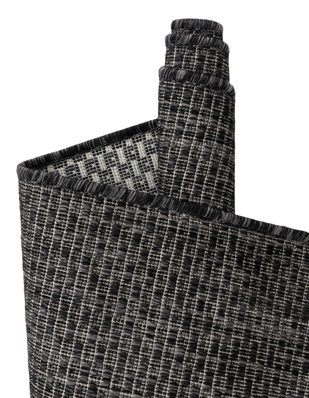 Rund Outdoor Teppich Tulum Outdoor in Schwarz von Hadorn™ - Lifestyle Image