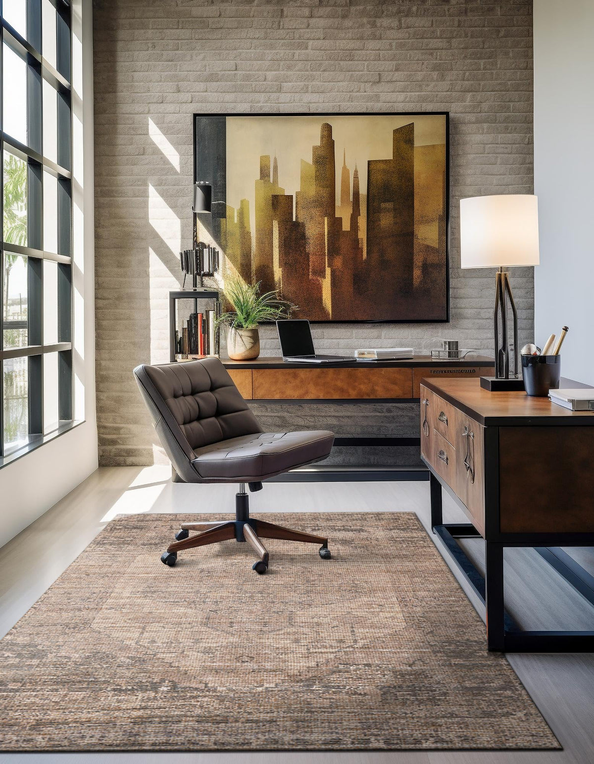 Kunstfaser Teppich Chenille Jute in Natürlich von Hadorn™ - Lifestyle Image
