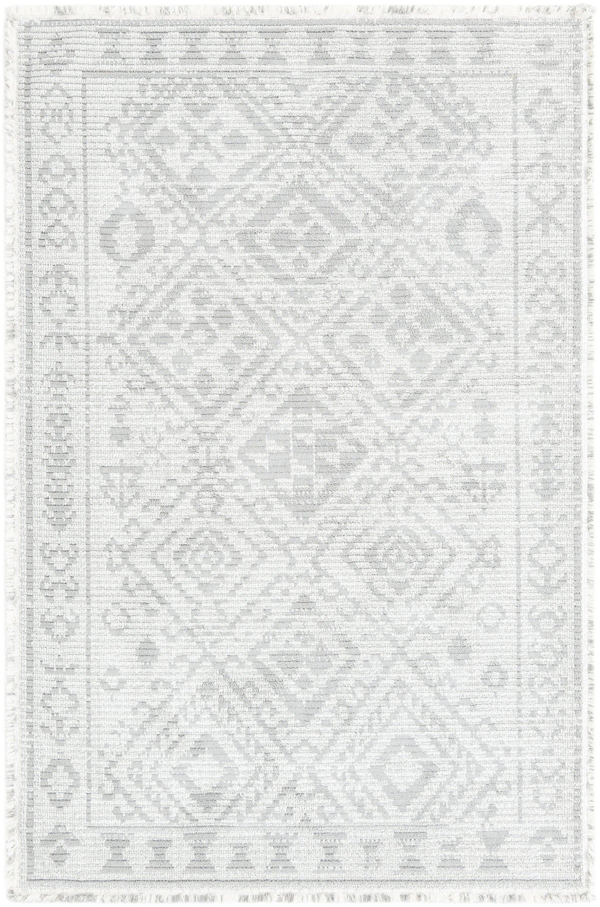 Rechteck Teppich St. Gallen Folklore in Grau von Hadorn™ - Lifestyle Image