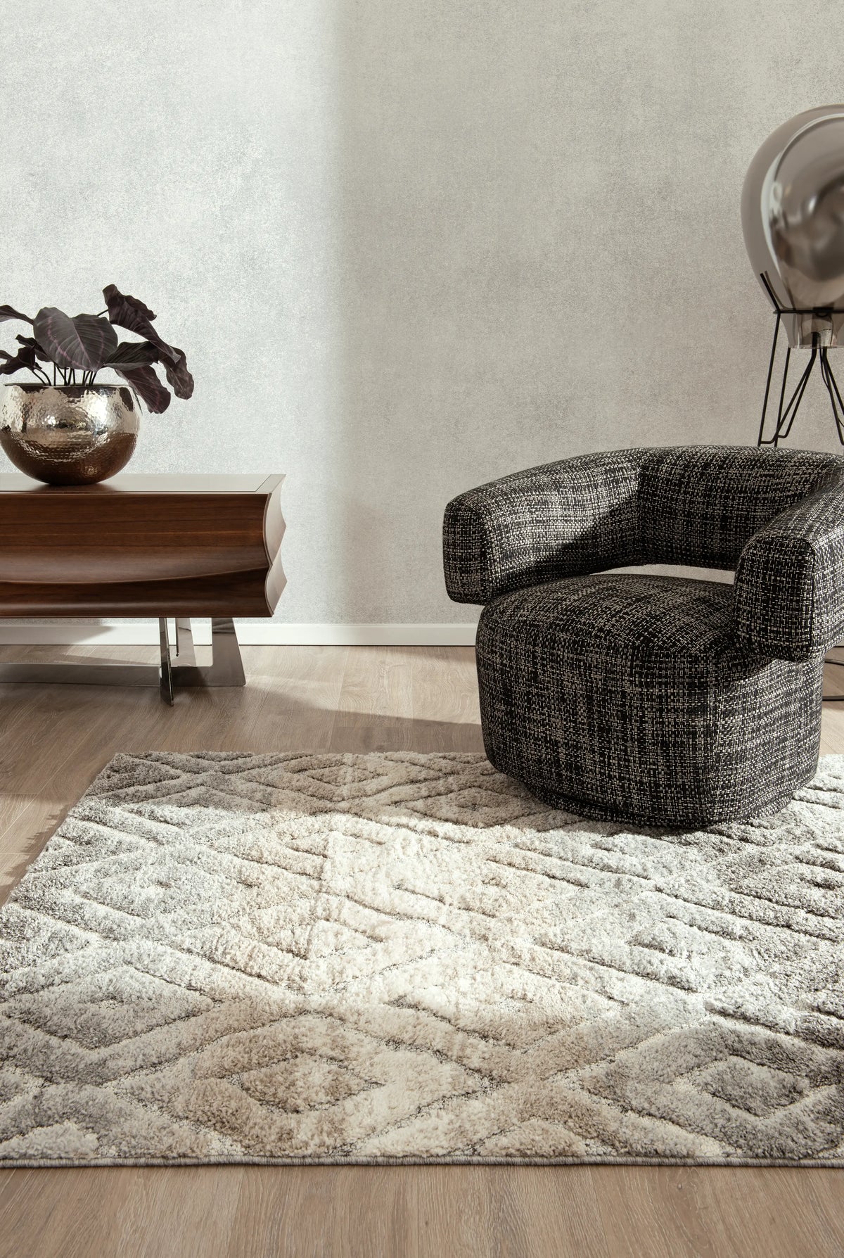 Rechteck Teppich Vevey in Grau von Hadorn™ - Lifestyle Image