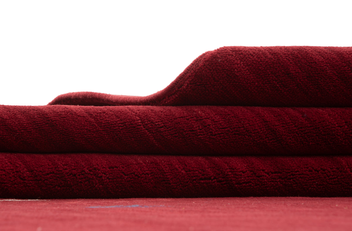 Quadratisch Teppich Emmen in Rot von Hadorn™ - Lifestyle Image
