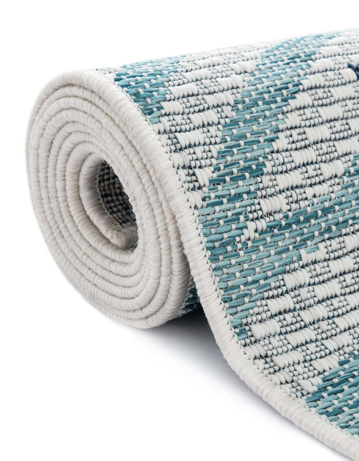 Rechteck Outdoor Teppich Tulum Outdoor in Blau von Hadorn™ - Lifestyle Image