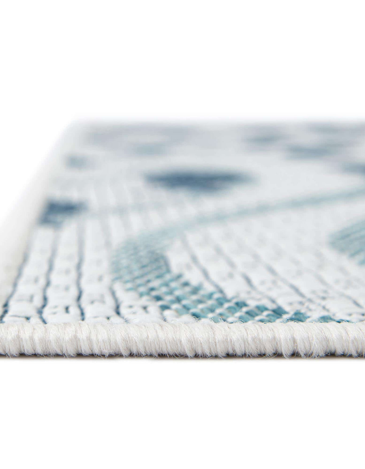Quadratisch Outdoor Teppich Tulum Outdoor in Blau von Hadorn™ - Lifestyle Image