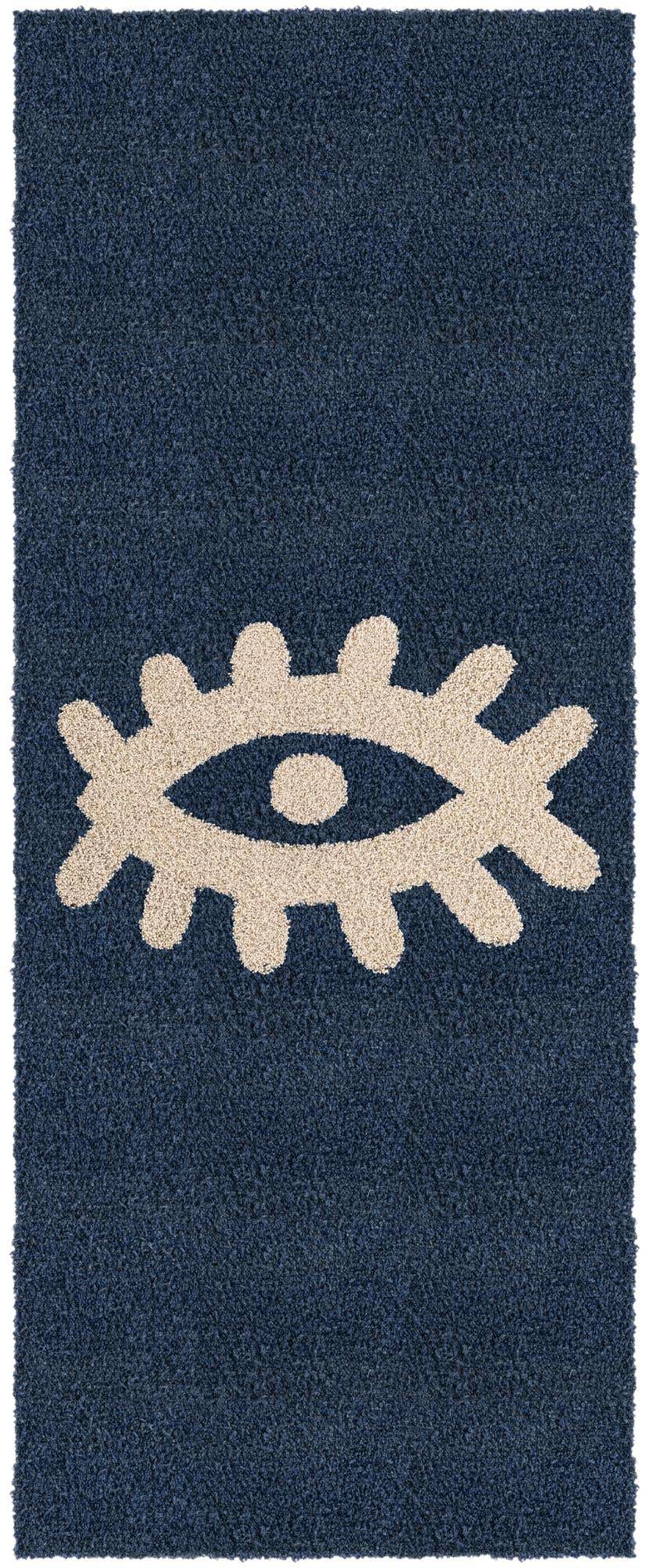 Läufer Teppich AI Handgetuftet in Marineblau von Hadorn™ - Lifestyle Image