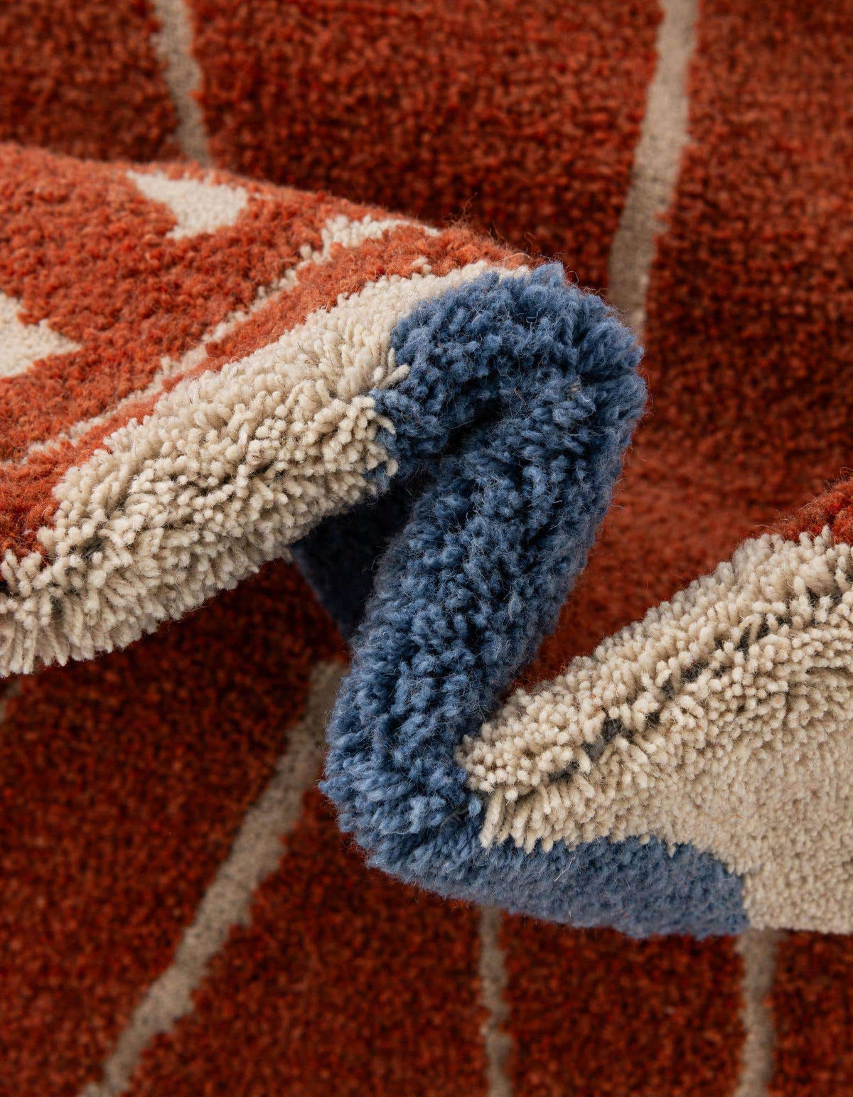 Rechteck Teppich AI Handgetuftet in Orange von Hadorn™ - Lifestyle Image
