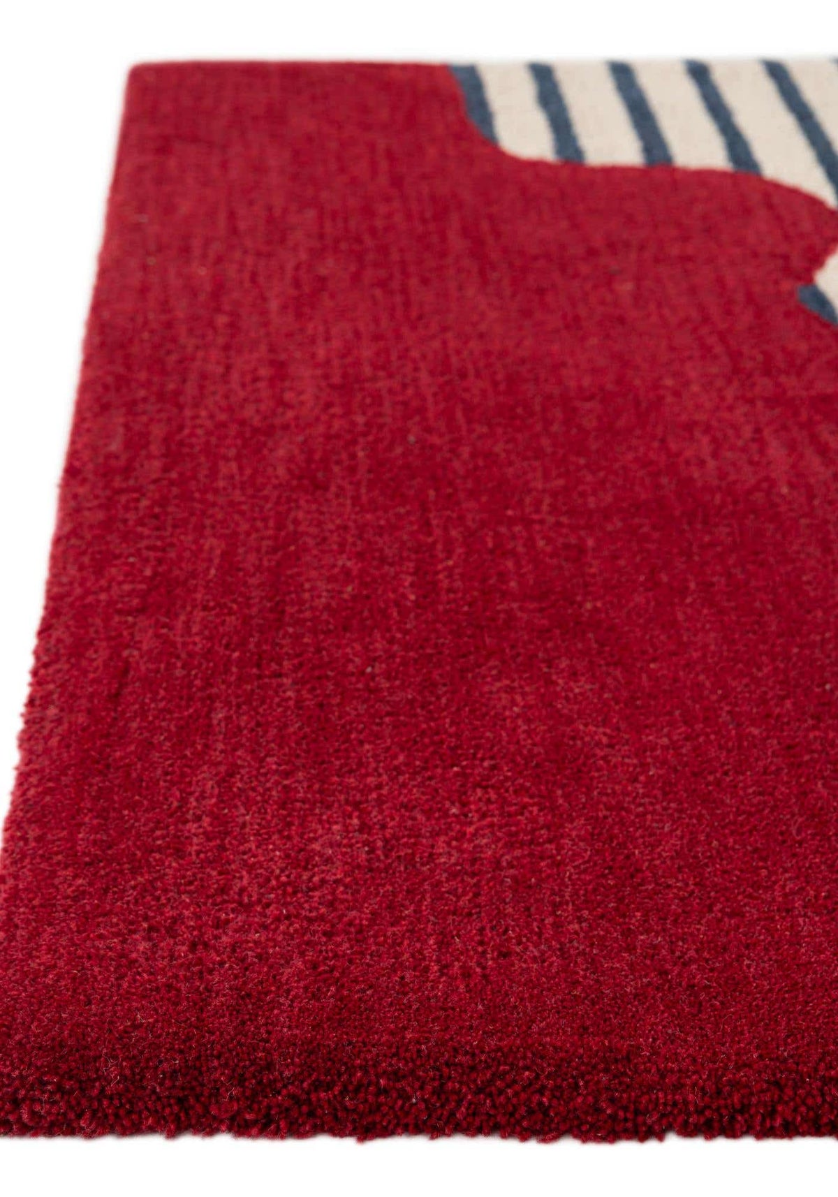 Läufer Teppich AI Handgetuftet in Elfenbein und Rot von Hadorn™ - Lifestyle Image