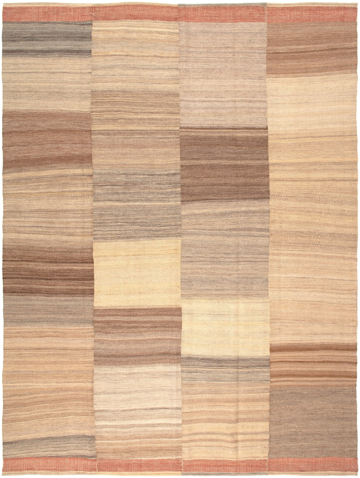 Rechteck Handgeflochten Teppich Baneh Kelim in Beige von Hadorn™ - Lifestyle Image