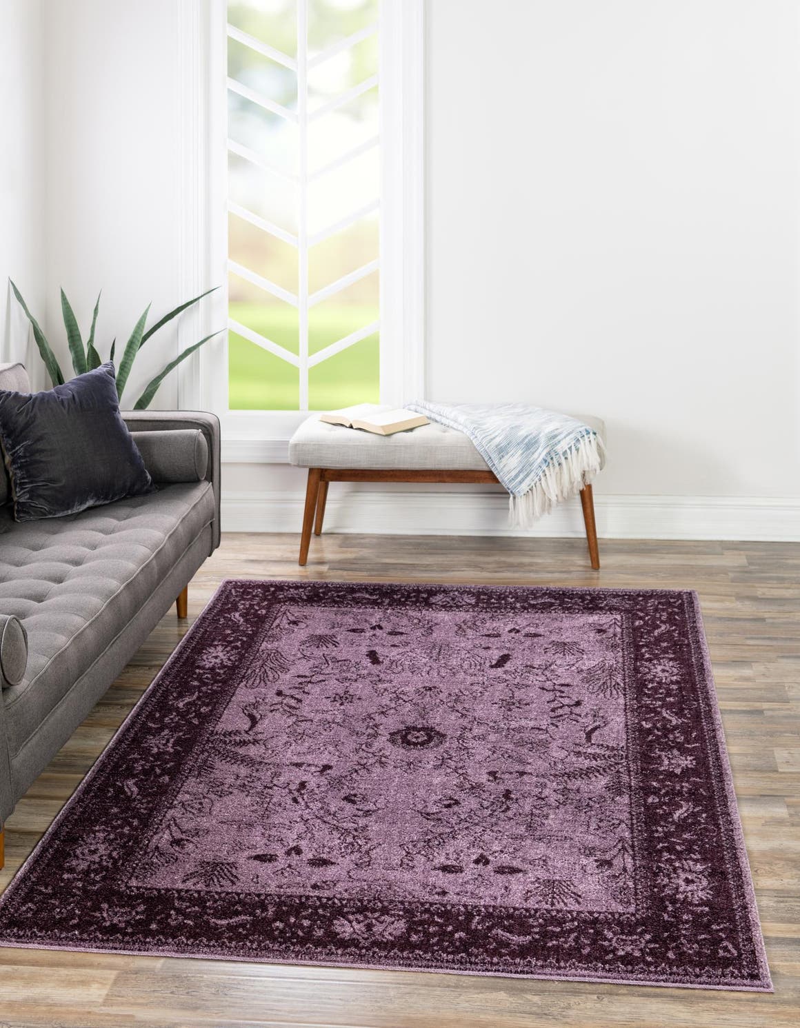 Rechteck Teppich Vista in Lila von Hadorn™ - Lifestyle Image