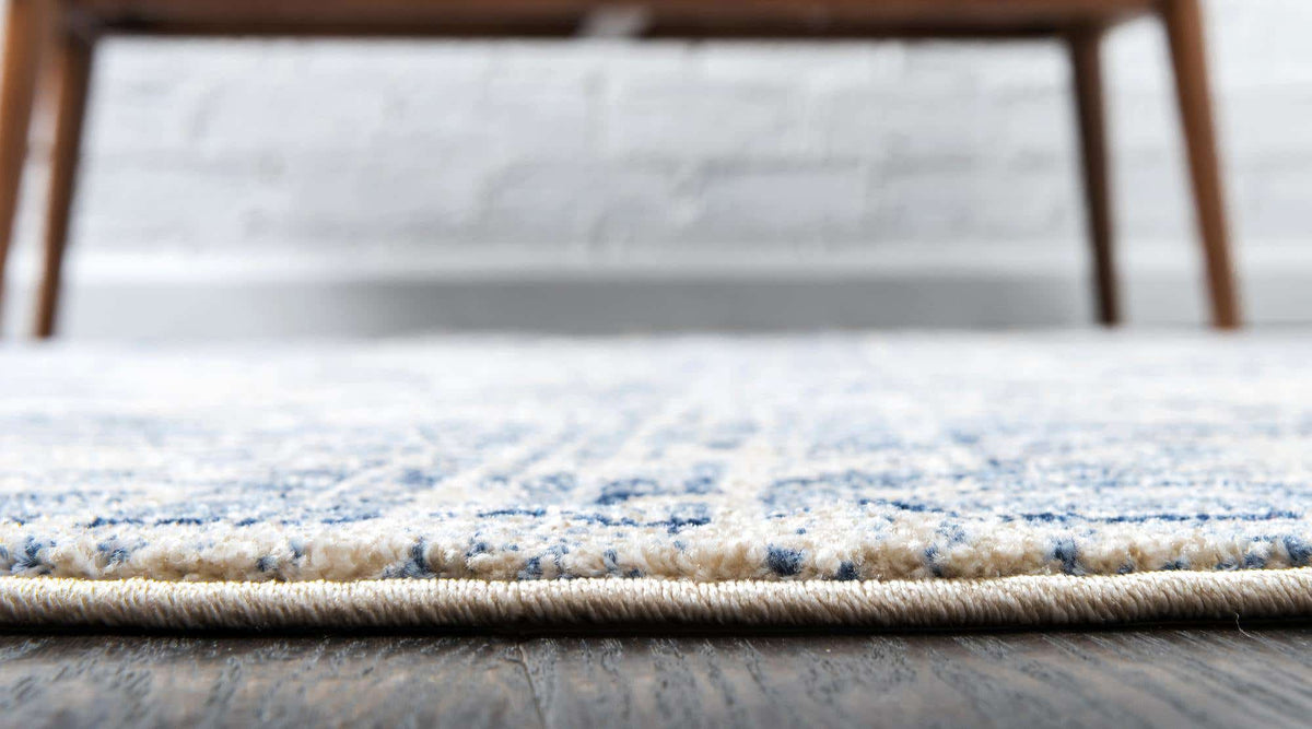 Rund Teppich Vista in Blau von Hadorn™ - Lifestyle Image