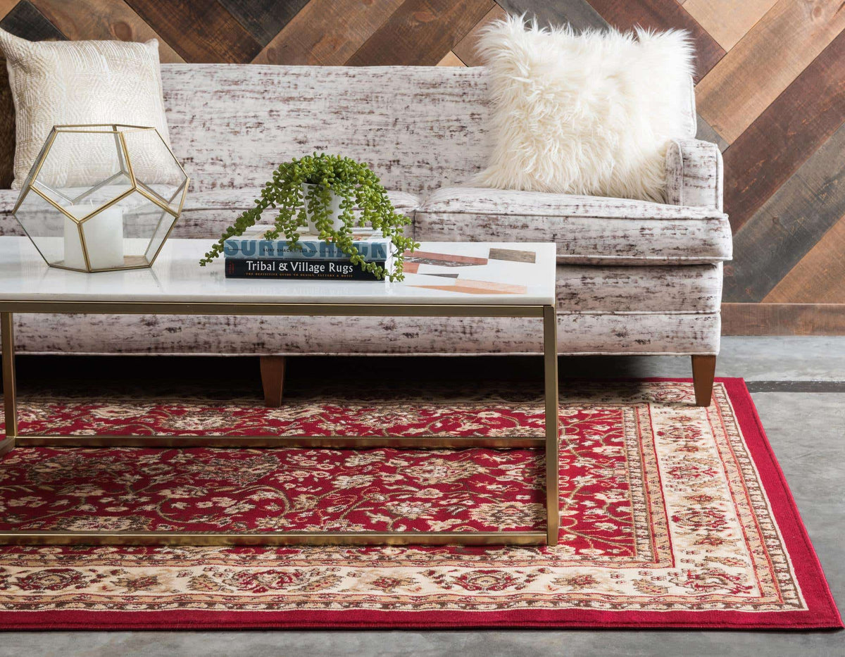 Rechteck Teppich Kashan Design in Rot von Hadorn™ - Lifestyle Image