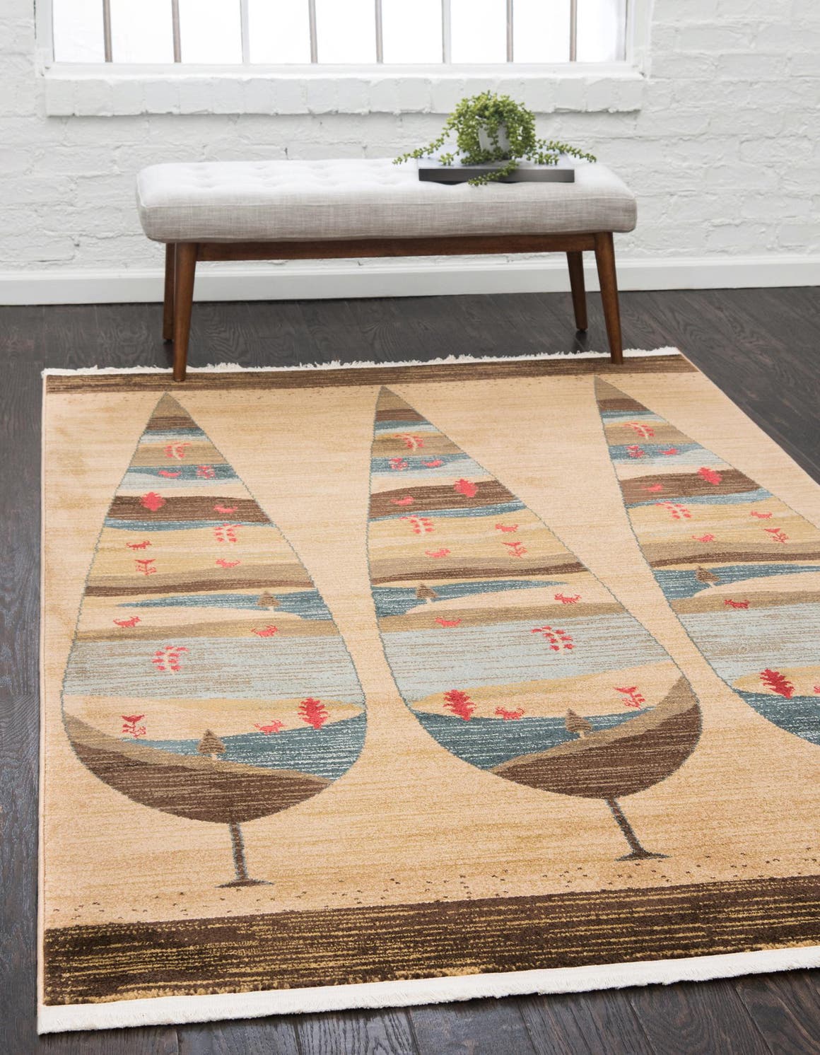 Rechteck Teppich Kashkuli Gabbeh in Braun von Hadorn™ - Lifestyle Image