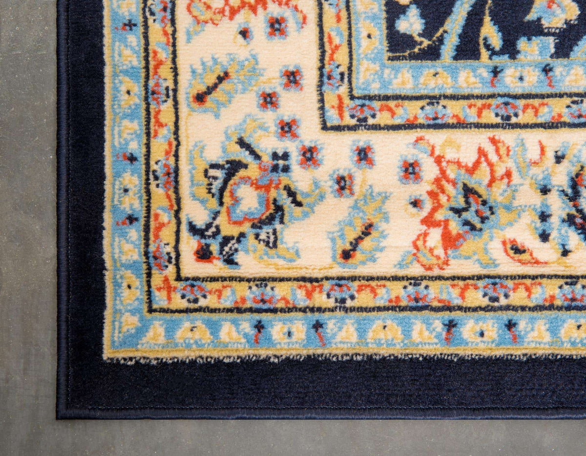Rechteck Teppich Kashan Design in Blau von Hadorn™ - Lifestyle Image
