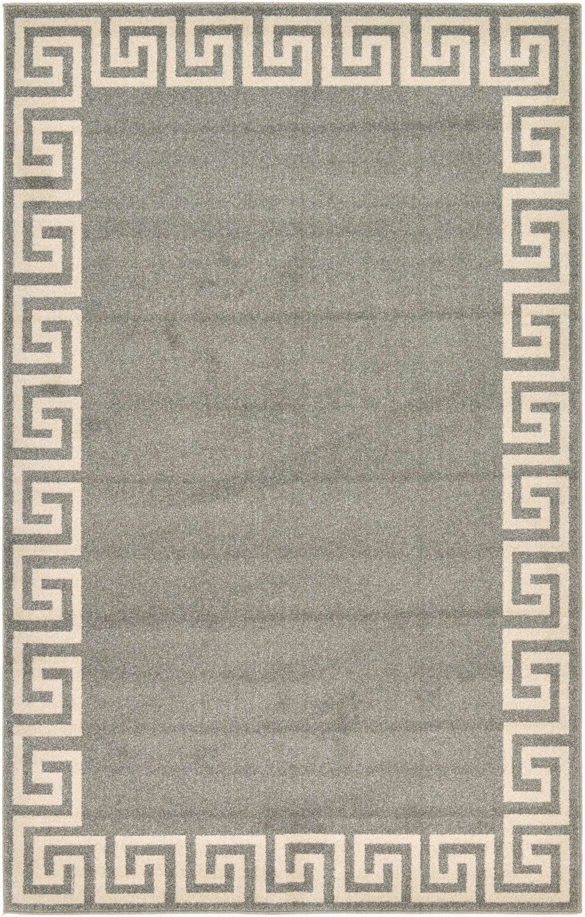 Rechteck Teppich Greek Key in Grau von Hadorn™ - Lifestyle Image
