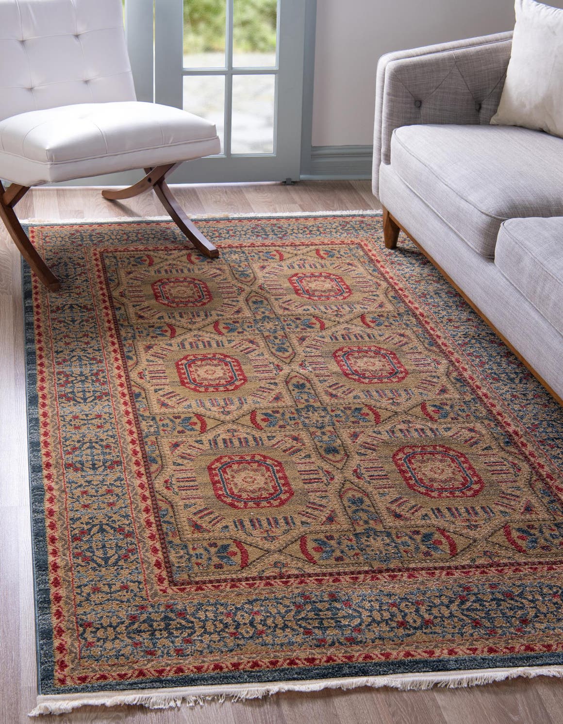 Rechteck Teppich Mamluk in Blau von Hadorn™ - Lifestyle Image