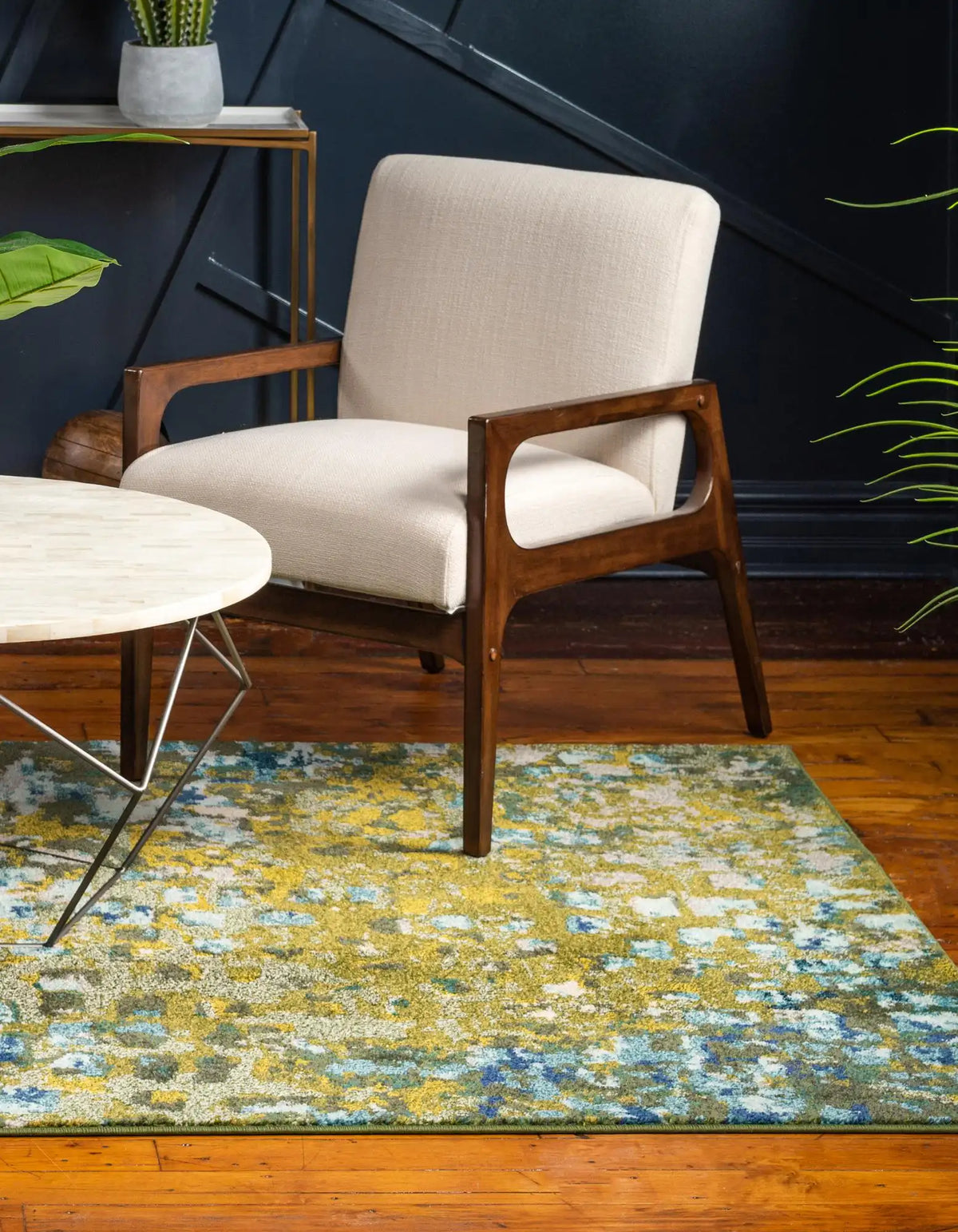 Rechteck Teppich Barcelona in Grün von Hadorn™ - Lifestyle Image