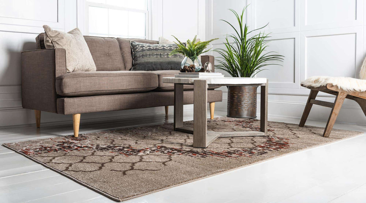 Rechteck Teppich Trellis in Dunkelbeige von Hadorn™ - Lifestyle Image