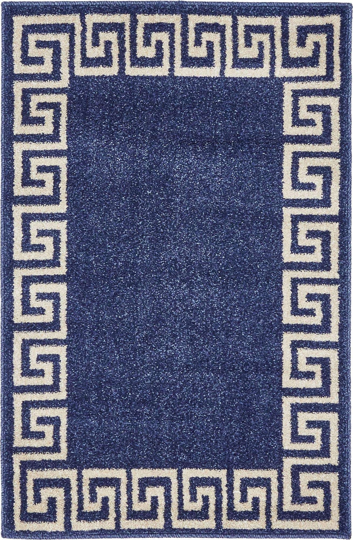 Rechteck Teppich Greek Key in Blau von Hadorn™ - Lifestyle Image