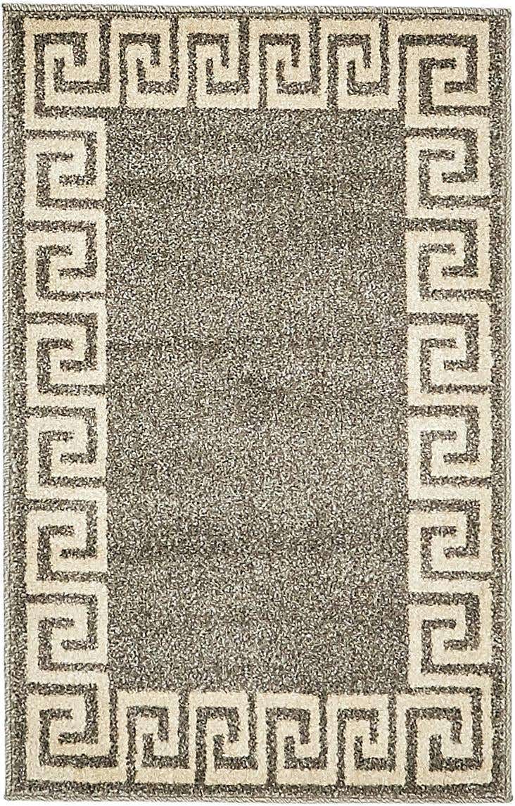 Rechteck Teppich Greek Key in Grau von Hadorn™ - Lifestyle Image