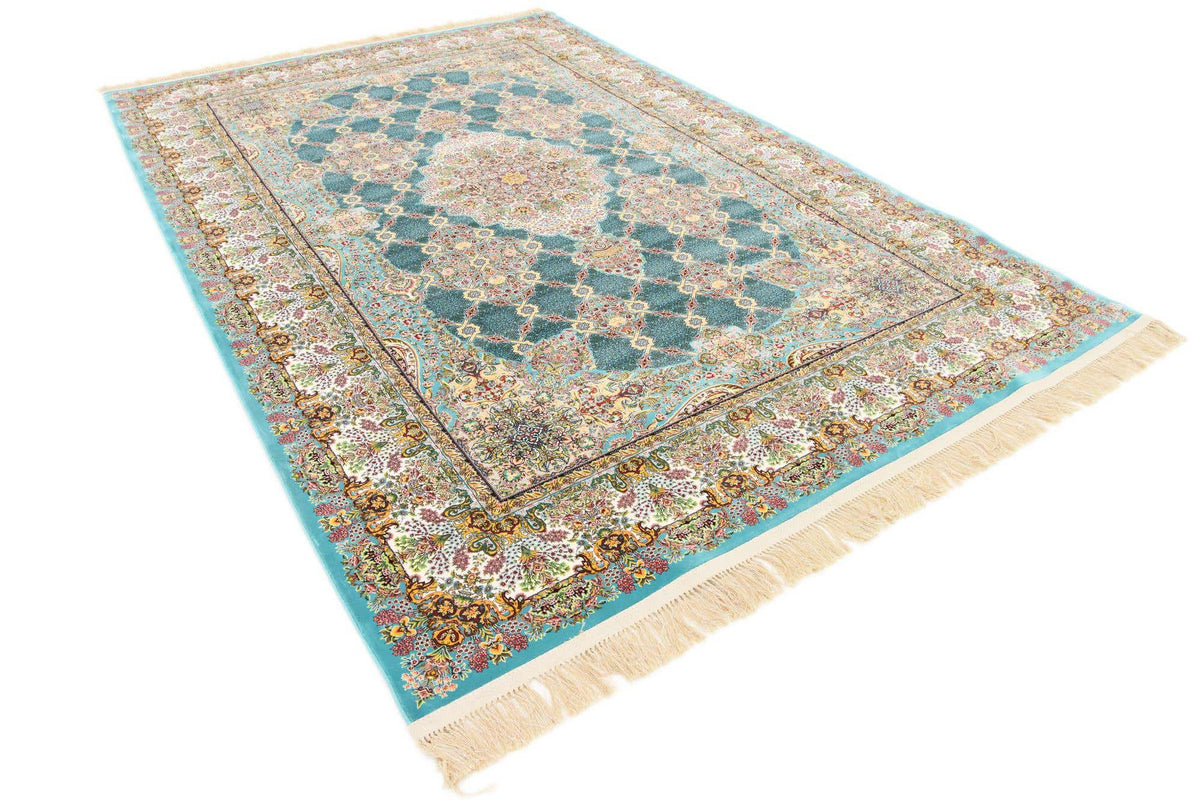Rechteck Teppich Dynasty in Türkis von Hadorn™ - Lifestyle Image